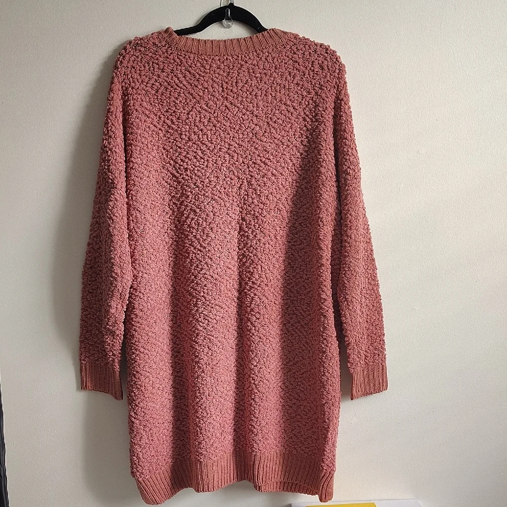 Zenana Outfitters Textured Popcorn Knit Sweater AshRose Plus‎ Size